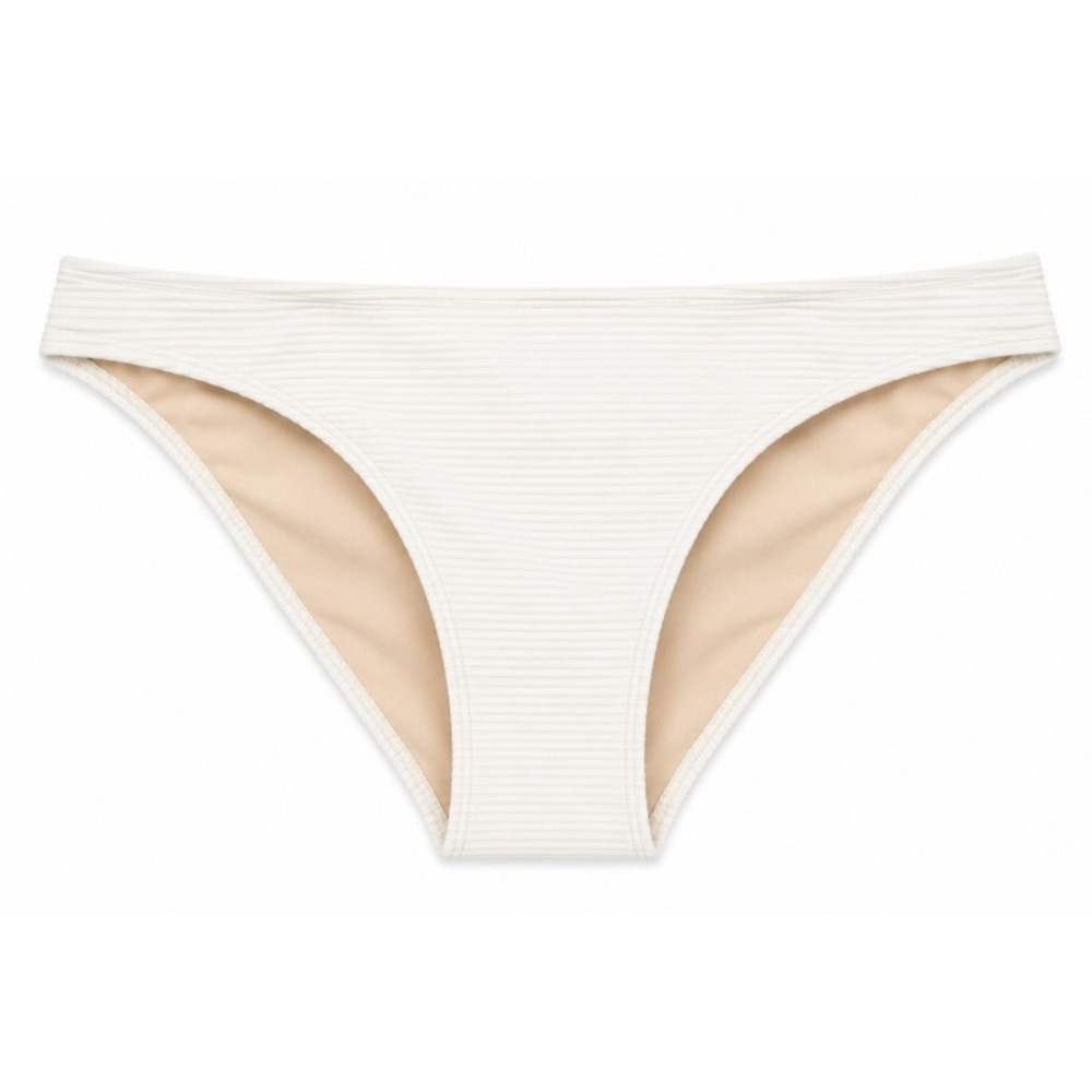 Honolua Surf Co Women's White Opua Lanikai Ribbed Bikini Bottoms Size M NWT
